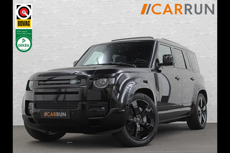 Land Rover Defender 110 2.0 P300e 110 X-Dynamic HSE | Black-Optic | Panorama | 360 Camera | Meridian | Trekhaak | Luchtvering | ACC | Stoelventilatie | Cold-Climate Pack | Leder | Head-Up | Keyless-Entry | Luchtvering | 22'' | Memory | Interieurdelen Leder | Standkachel | Dodehoek |