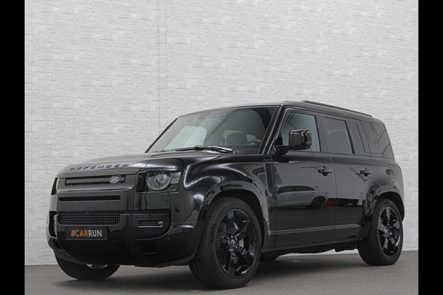 Land Rover Defender 110 2.0 P300e 110 X-Dynamic HSE | Black-Optic | Panorama | 360 Camera | Meridian | Trekhaak | Luchtvering | ACC | Stoelventilatie | Cold-Climate Pack | Leder | Head-Up | Keyless-Entry | Luchtvering | 22'' | Memory | Interieurdelen Leder | Standkachel | Dodehoek |