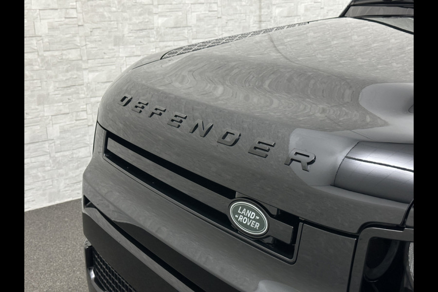 Land Rover Defender 110 2.0 P300e 110 X-Dynamic HSE | Black-Optic | Panorama | 360 Camera | Meridian | Trekhaak | Luchtvering | ACC | Stoelventilatie | Cold-Climate Pack | Leder | Head-Up | Keyless-Entry | Luchtvering | 22'' | Memory | Interieurdelen Leder | Standkachel | Dodehoek |