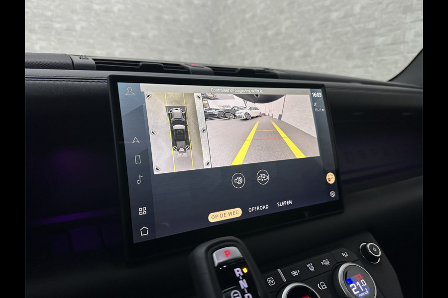 Land Rover Defender 110 2.0 P300e 110 X-Dynamic HSE | Black-Optic | Panorama | 360 Camera | Meridian | Trekhaak | Luchtvering | ACC | Stoelventilatie | Cold-Climate Pack | Leder | Head-Up | Keyless-Entry | Luchtvering | 22'' | Memory | Interieurdelen Leder | Standkachel | Dodehoek |