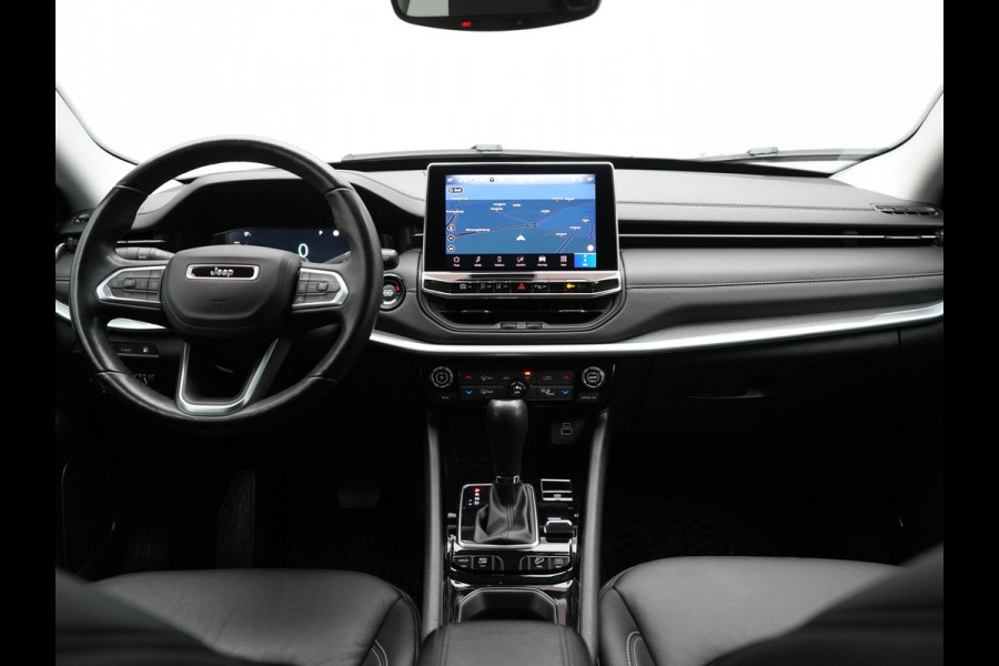 Jeep Compass 4xe 240 Electric S Plug In Hybrid 240pk Dealer O.H. PHEV | Adaptive Cruise | Camera | Lederen Sportstoelen & Stuur Verwarmd | Apple Carplay | Keyless | Navigatie | Virtual | DAB |