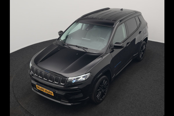 Jeep Compass 4xe 240 Electric S Plug In Hybrid 240pk Dealer O.H. PHEV | Adaptive Cruise | Camera | Lederen Sportstoelen & Stuur Verwarmd | Apple Carplay | Keyless | Navigatie | Virtual | DAB |
