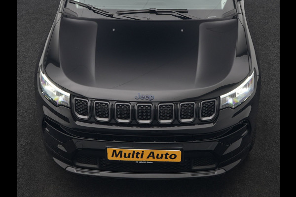 Jeep Compass 4xe 240 Electric S Plug In Hybrid 240pk Dealer O.H. PHEV | Adaptive Cruise | Camera | Lederen Sportstoelen & Stuur Verwarmd | Apple Carplay | Keyless | Navigatie | Virtual | DAB |