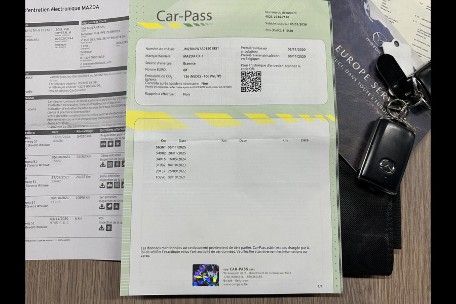 Mazda CX-3 2.0 Automaat SkyActiv-G 121 Luxury 1eEig|Headup|Camera|CarPlay|Keyless|DAB