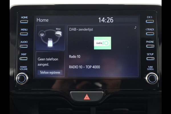 Toyota Yaris 1.5 HYBRID DYNAMIC 1e EIG. GARANTIE 8-2033 AUTOMAAT .CARPLAY NAVIGATIE . CAMERA . STOELVERWARMING . APPLE CARPLAY & ANDROID AUTO.