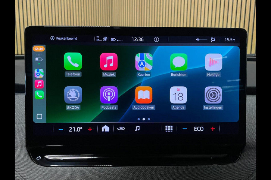 Škoda ENYAQ iV 80|GROTE ACCU|94%SOH|LEDER|ANDROID AUTO/APPLE CARPLAY|CAMERA|NAVIGATIE|STUURVERWARMING|NL-AUTO|NAP|1e EIG|INCL.BTW|