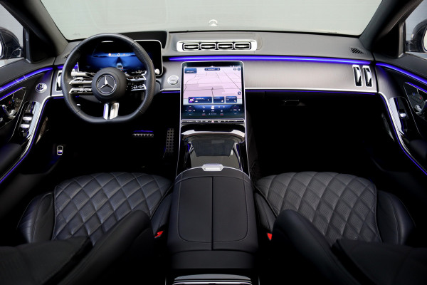 Mercedes-Benz S-Klasse 580 e 4MATIC Lang AMG Line | Airmatic | Achterasbesturing | Distronic+ | Massage | Memory | Burmester | Stoelventilatie | 3D-Display | HUD | Digital Light | Vlakkenverwarming |