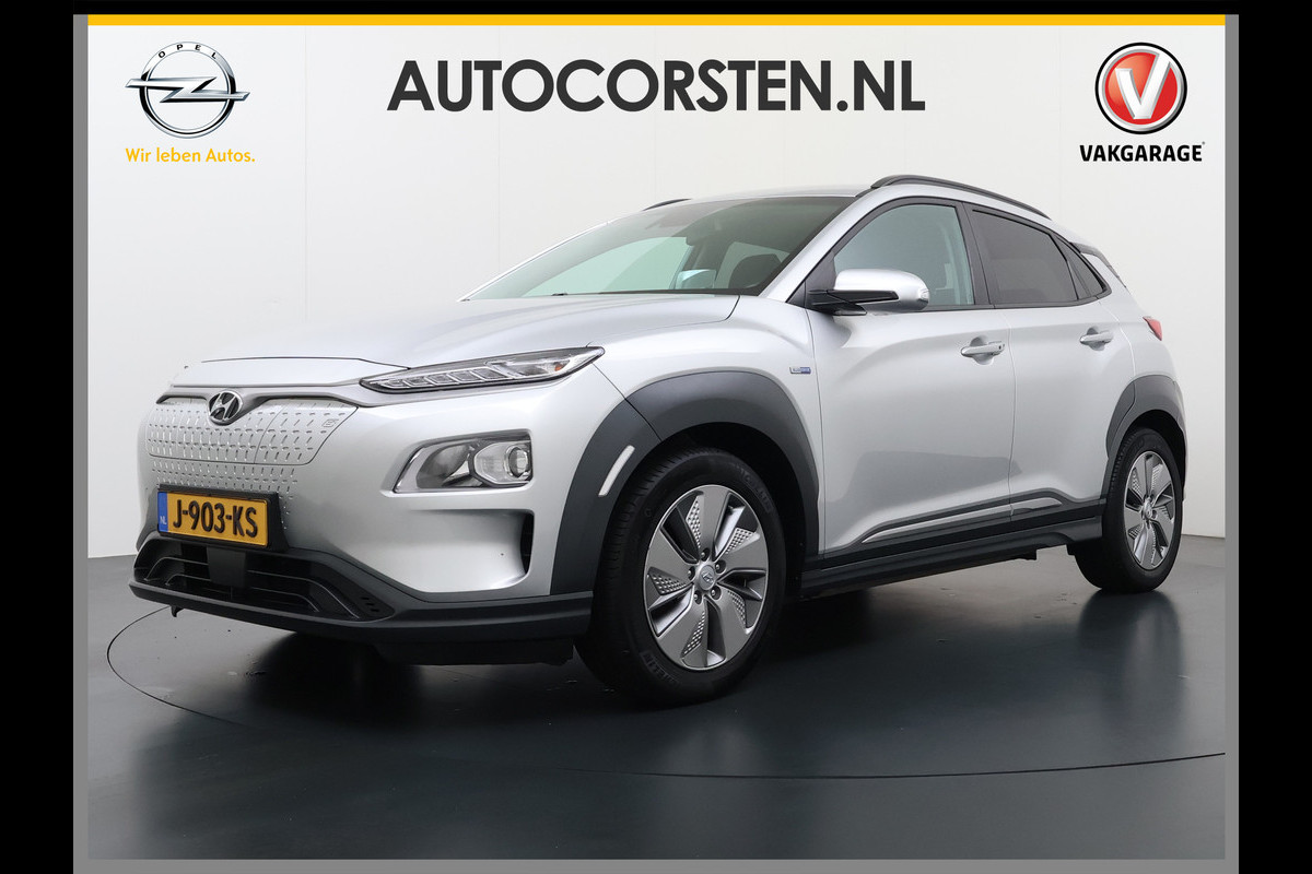 Hyundai Kona EV 64kWh SOH-100% Warmtepomp Adaptive-Cruise Head-Up Display 1/2 Leer Krell®-Hifi Apple Carplay Android Adap.Cruise Camera Navi  Keyless Privacy Glas DAB Led Blind Spot Lane Assist Origineel Nederlandse Auto