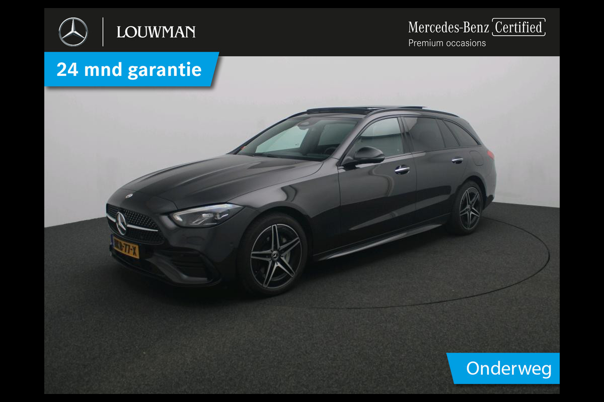 Mercedes-Benz C-Klasse Estate 300 e Star Edition LIMITED AMG | Night Pakket | Panorama Schuif-Kanteldak | Distronic | Apple CarPlay | Sfeerverlichting | Memory voorstoelen. Inclusief 24 maanden MB Certified garantie voor Europa.