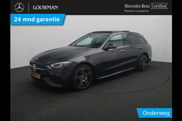 Mercedes-Benz C-Klasse Estate 300 e Star Edition LIMITED AMG | Night Pakket | Panorama Schuif-Kanteldak | Distronic | Apple CarPlay | Sfeerverlichting | Memory voorstoelen. Inclusief 24 maanden MB Certified garantie voor Europa.