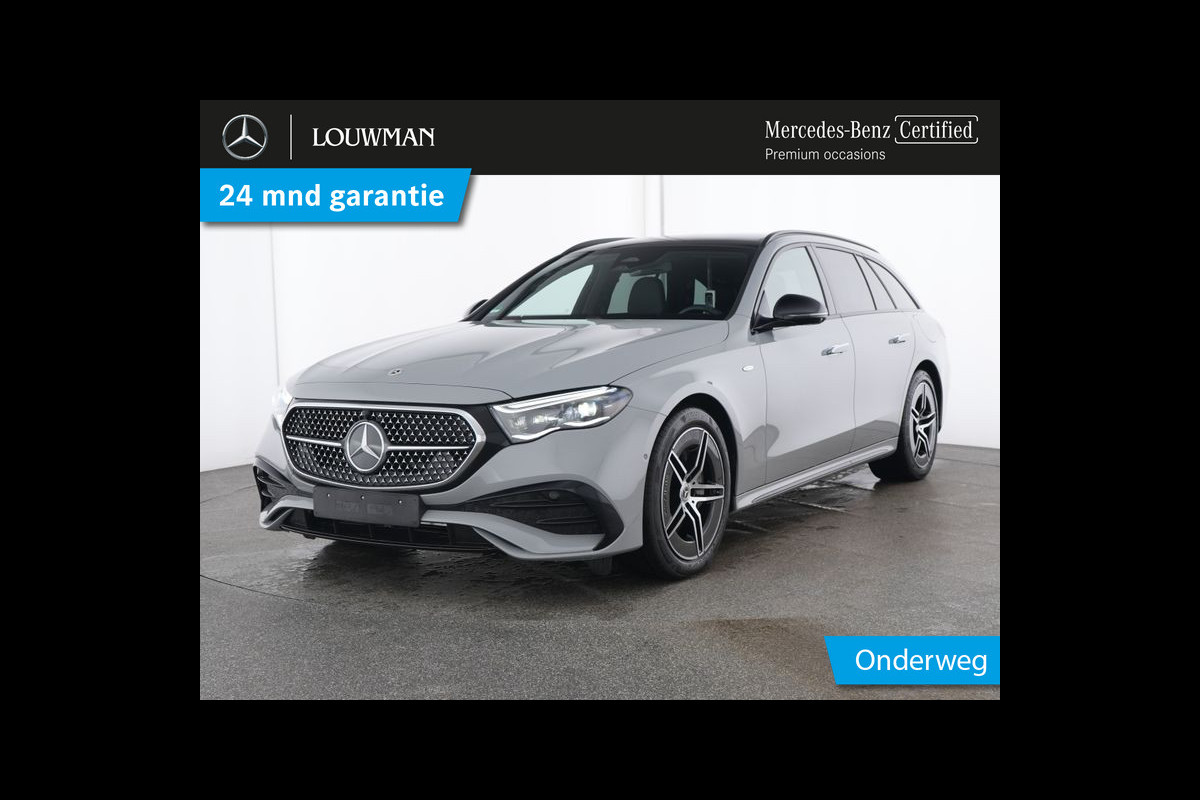 Mercedes-Benz E-Klasse Estate 300 e AMG Plug-In Hybride AMG Line | Night Pakket | MBUX Superscreen | Panorama Schuif-Kanteldak | Head-up-Display | Trekhaak | Distronic. Inclusief 24 maanden MB Certified garantie voor Europa.