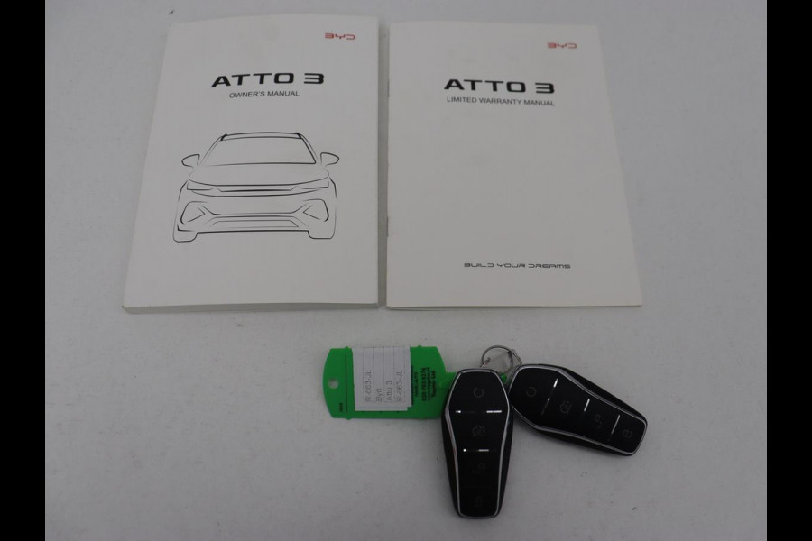 BYD ATTO 3 Comfort 60 kWh | Panoramadak | Warmtepomp | Leder | Stoelverwarming | 360 Camera | Carplay | Adaptive cruise | 18'' | Keyless | Full LED