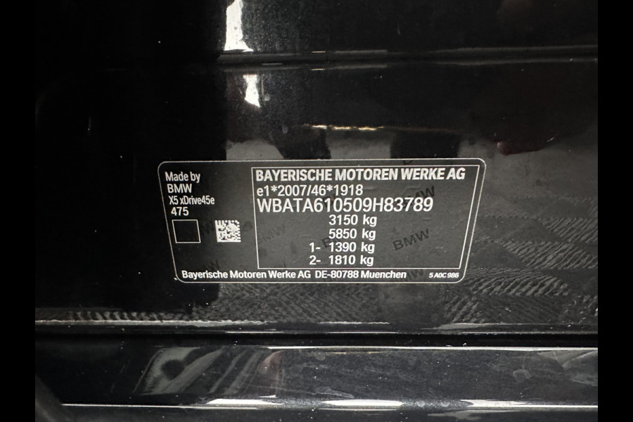 BMW X5 xDrive45e M-Sportpack High Executive (INCL-BTW) Aut. *PANO | LEATHER | HEAD-UP | LASER-LED | SOFT-CLOSE | ADAPTIVE-CRUISE | HIFI-SOUND | BLIND-SPOT | MEMORY-PACK | TOP-VIEW | DIGI-COCKPIT | NAVI-FULLMAP | PRIVACY-GLASS | ...