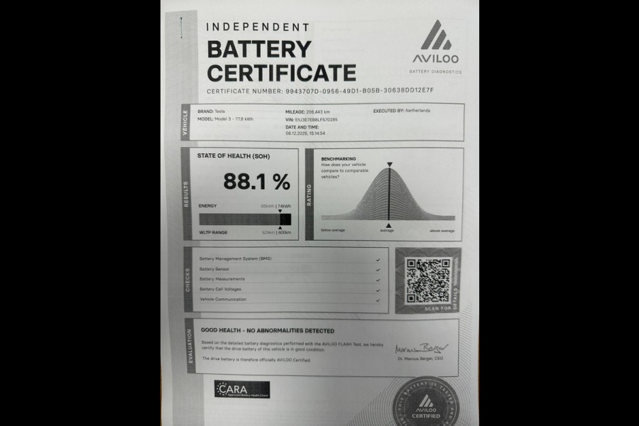 Tesla Model 3 Long Range AWD 75 kWh