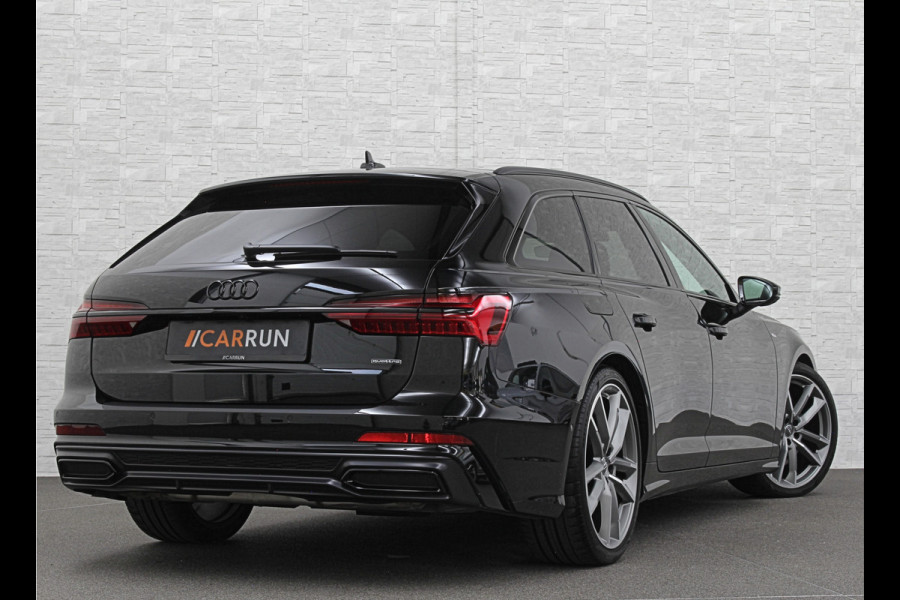 Audi A6 Avant 55 TFSI V6 340PK S-Line | Luchtvering | ACC | B&O | Panorama | 360 Camera | Matrix-LED | Trekhaak | RS-Leder | Standkachel | 4-Zone Clima | 21'' | Stoelverwarming V+A | Carplay | Lane & Side Assist | Virtual-Cockpit | Draadloos Laden.