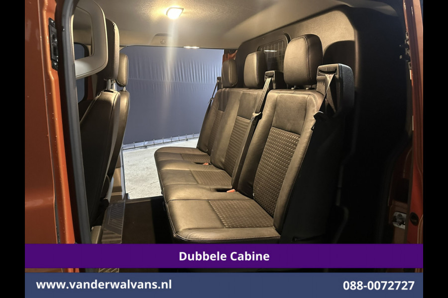 Ford Transit Custom 2.0 TDCI 170pk Automaat L1H1 Dubbele Cabine Sport Euro6 Airco | 5-Zits | Navigatie | 2x Zijdeur |Camera Apple Carplay, LED, Cruisecontrol, Stoelverwarming, Verwarmde Voorruit, Parkeersensoren