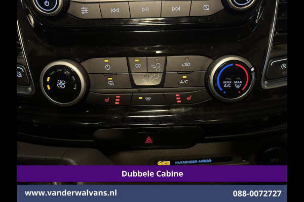 Ford Transit Custom 2.0 TDCI 170pk Automaat L1H1 Dubbele Cabine Sport Euro6 Airco | 5-Zits | Navigatie | 2x Zijdeur |Camera Apple Carplay, LED, Cruisecontrol, Stoelverwarming, Verwarmde Voorruit, Parkeersensoren