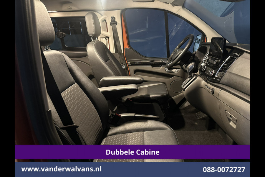 Ford Transit Custom 2.0 TDCI 170pk Automaat L1H1 Dubbele Cabine Sport Euro6 Airco | 5-Zits | Navigatie | 2x Zijdeur |Camera Apple Carplay, LED, Cruisecontrol, Stoelverwarming, Verwarmde Voorruit, Parkeersensoren