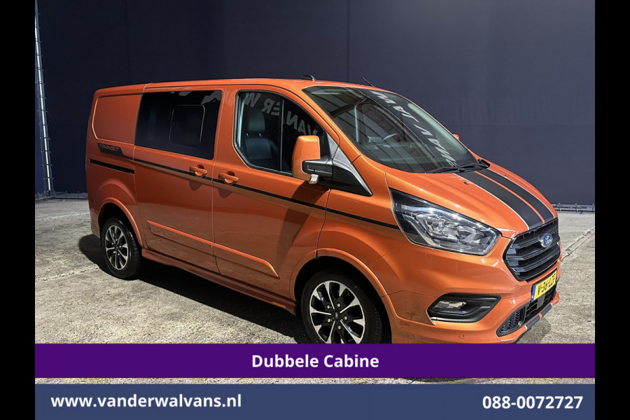 Ford Transit Custom 2.0 TDCI 170pk Automaat L1H1 Dubbele Cabine Sport Euro6 Airco | 5-Zits | Navigatie | 2x Zijdeur |Camera Apple Carplay, LED, Cruisecontrol, Stoelverwarming, Verwarmde Voorruit, Parkeersensoren