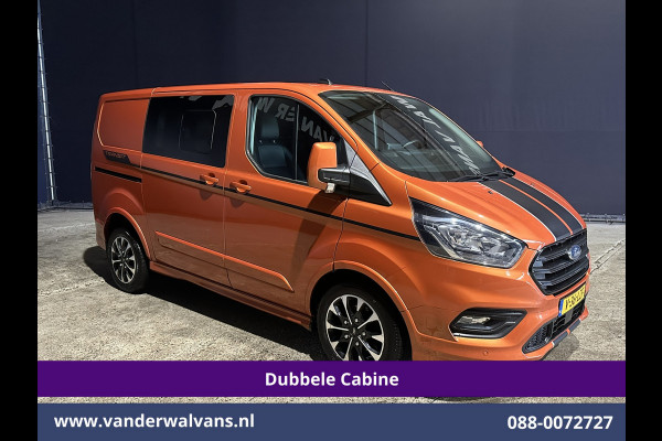 Ford Transit Custom 2.0 TDCI 170pk Automaat L1H1 Dubbele Cabine Sport Euro6 Airco | 5-Zits | Navigatie | 2x Zijdeur |Camera Apple Carplay, LED, Cruisecontrol, Stoelverwarming, Verwarmde Voorruit, Parkeersensoren