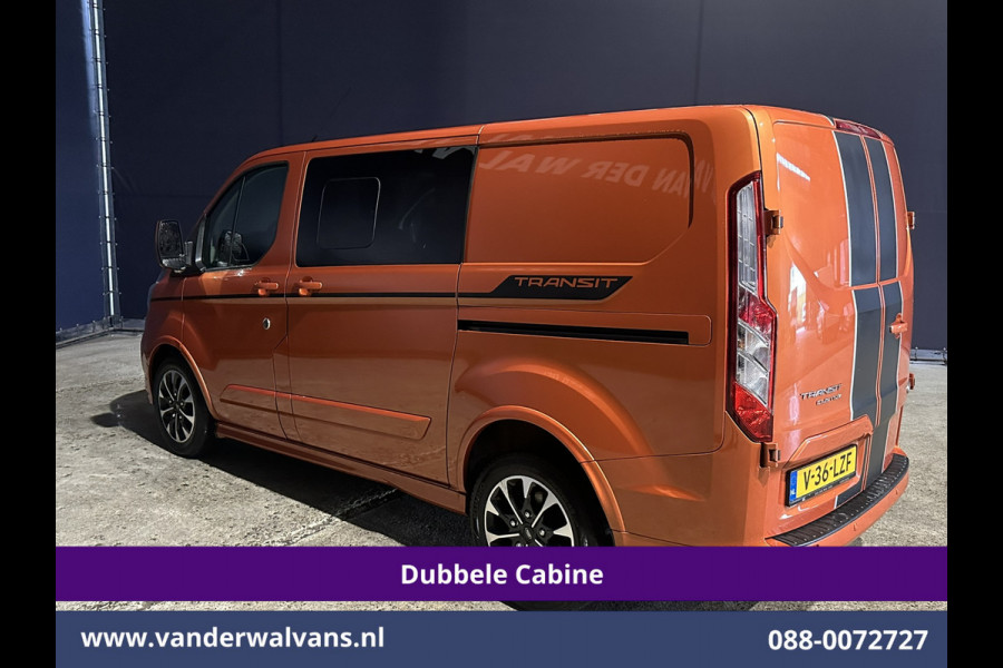 Ford Transit Custom 2.0 TDCI 170pk Automaat L1H1 Dubbele Cabine Sport Euro6 Airco | 5-Zits | Navigatie | 2x Zijdeur |Camera Apple Carplay, LED, Cruisecontrol, Stoelverwarming, Verwarmde Voorruit, Parkeersensoren
