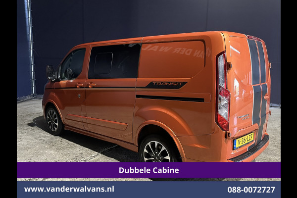 Ford Transit Custom 2.0 TDCI 170pk Automaat L1H1 Dubbele Cabine Sport Euro6 Airco | 5-Zits | Navigatie | 2x Zijdeur |Camera Apple Carplay, LED, Cruisecontrol, Stoelverwarming, Verwarmde Voorruit, Parkeersensoren