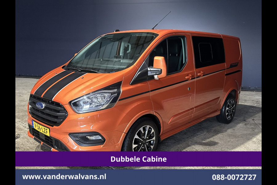 Ford Transit Custom 2.0 TDCI 170pk Automaat L1H1 Dubbele Cabine Sport Euro6 Airco | 5-Zits | Navigatie | 2x Zijdeur |Camera Apple Carplay, LED, Cruisecontrol, Stoelverwarming, Verwarmde Voorruit, Parkeersensoren