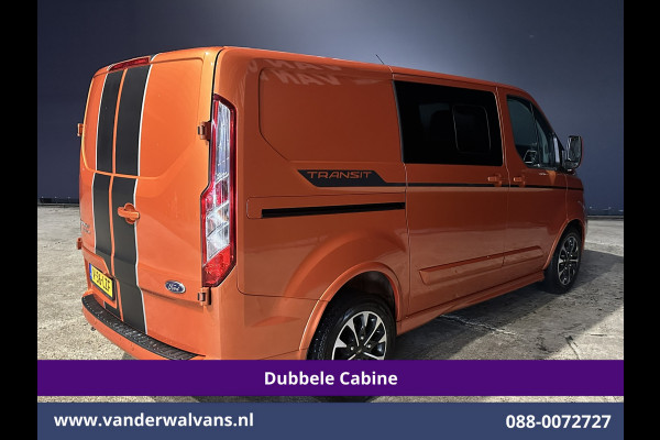 Ford Transit Custom 2.0 TDCI 170pk Automaat L1H1 Dubbele Cabine Sport Euro6 Airco | 5-Zits | Navigatie | 2x Zijdeur |Camera Apple Carplay, LED, Cruisecontrol, Stoelverwarming, Verwarmde Voorruit, Parkeersensoren