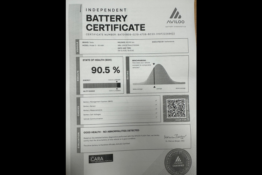 Tesla Model 3 Standard RWD Plus 60 kWh SOH 90%|TREKHAAK