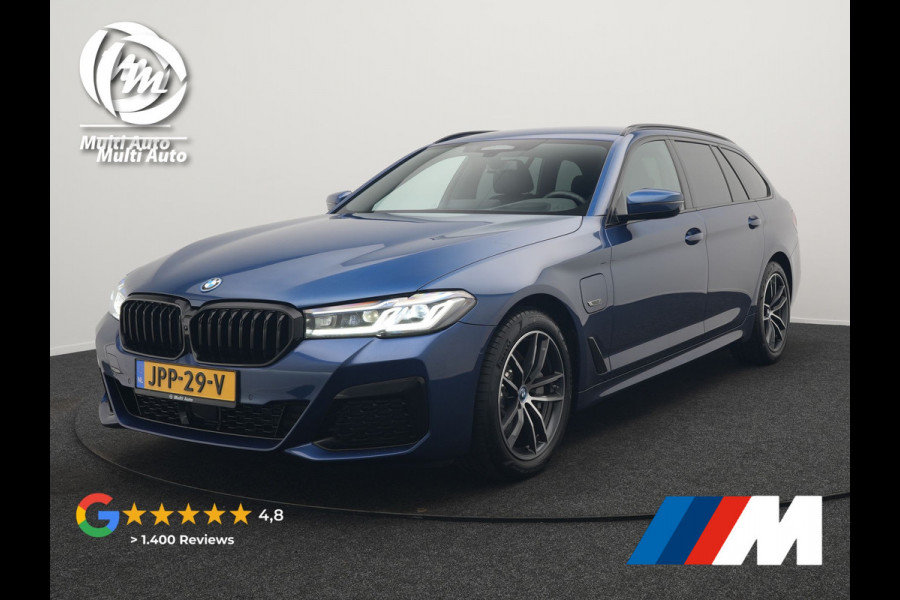 BMW 5 Serie Touring 530e M Sport Plug In Hybrid 294pk PHEV | Adaptive Cruise | Laser LED | Head Up | Camera | Lederen Sportstoelen & Stuur Verwarmd | Sfeerverlichting | Apple Carplay | Keyless | Blis | Navigatie | DAB |