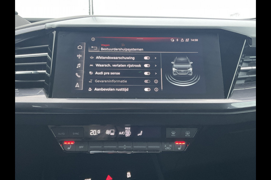 Audi Q4 e-tron 50 quattro Launch edition S Competition 77 kWh 1Eig Warmtepomp Sonos Camera Leer NL-Auto Uitstraling!