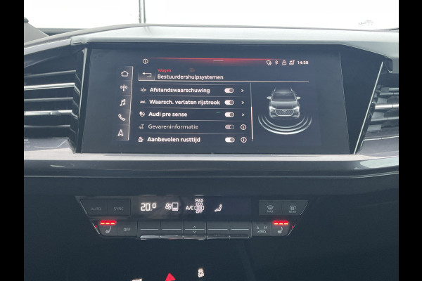 Audi Q4 e-tron 50 quattro Launch edition S Competition 77 kWh 1Eig Warmtepomp Sonos Camera Leer NL-Auto Uitstraling!