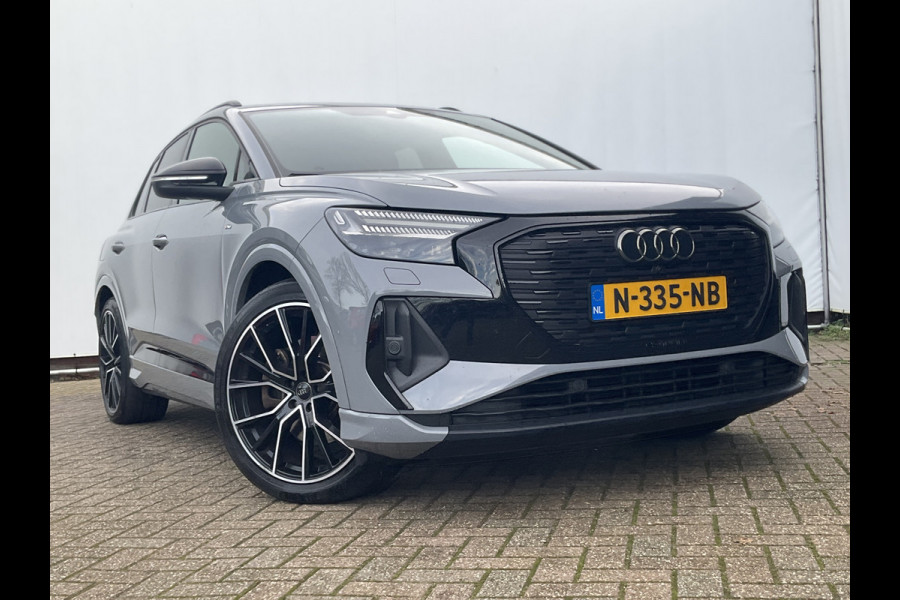 Audi Q4 e-tron 50 quattro Launch edition S Competition 77 kWh 1Eig Warmtepomp Sonos Camera Leer NL-Auto Uitstraling!