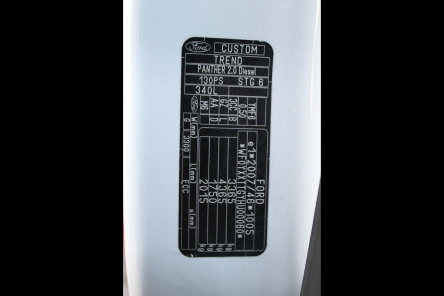 Ford Transit Custom 340 2.0 TDCI 130PK Euro6 Automaat L2H1 Trend ✓ airco ✓ trekhaak ✓ camera