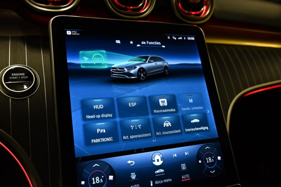 Mercedes-Benz C-Klasse Estate 300 e AMG Line - Stoelventilatie - Memory - Distronic - HUD - Volleer - Stuurverwarming - Trekhaak -