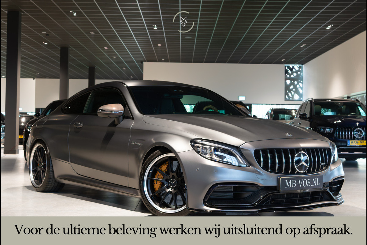 Mercedes-Benz C-Klasse Coupé AMG 63 S Ceramic|Matte lak|Aerodynamica|Full Carbon|Performance stoelen|Burmester|BTW