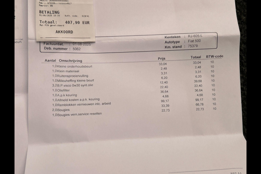 Fiat 500 0.9 TwinAir Turbo Sport 86PK Pano/Dak Apple/Carplay