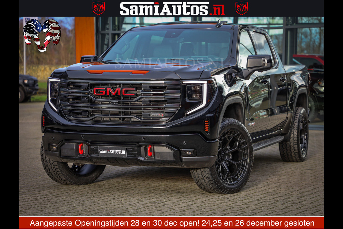GMC Sierra AT4 6.2 V8 | VIRTUAL COCKPIT | BOM VOL | DC | RAM DEALER NEDERLAND | Dubbele Cabine met Royale 5 Zitplaatsen | BPM vrij | Nu Leverbaar uit Voorraad | Voorraad Nr 238940 |