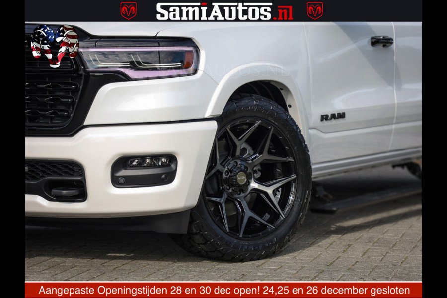 Dodge Ram 1500 Limited Night High Output 540HP 706Nm | Massage + Full Option | De Meest Luxe en Volle Pick-Up in zijn Klasse | Comfortabele Dubbele Cabine met Royale 5 Zitplaatsen | BPM vrij | Nu Leverbaar uit Voorraad | Voorraad Nr 2352 - 7649