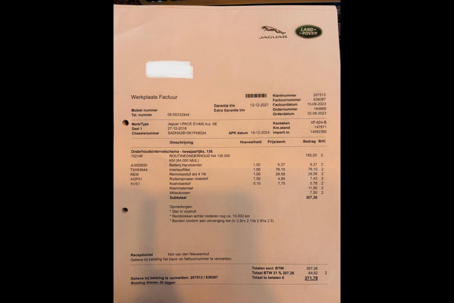 Jaguar I-PACE EV400 HSE 90 kWh / VOL met opties !