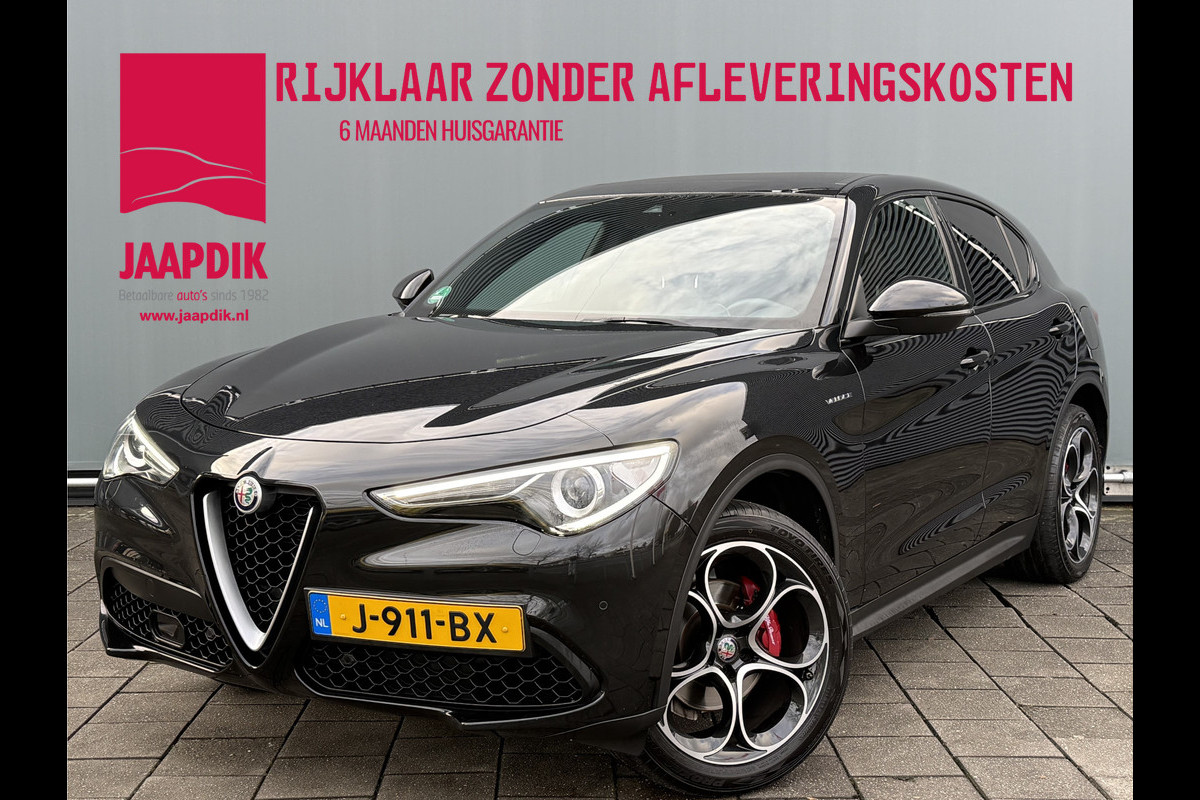 Alfa Romeo Stelvio BWJ 2020 | 2.0T 281PK AWD Super Veloce AUTOMAAT | PANO SCHUIFDAK | LEER | CAMERA | 20'' LMV | NAVI | CLIMA | STOEL&STUUR VERW