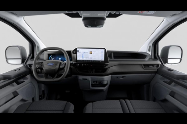 Ford E-Transit Custom 340 L2H1 Trend 65 kWh 218pk | Ford 8-weg verstelbare en verwarmbare bestuurdersstoel met armsteun (i.c.m. bijrijdersbank) | 13 polige trekhaak met Trailer Sway Control | Centrale dubbele vergrendeling | Driver Assistance Pack Premium | 2 AGM accus| 3-fase oplaadkabel | Vehicle Integration System