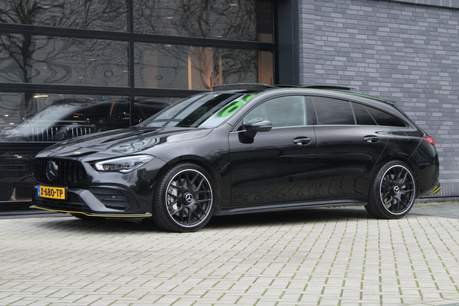 Mercedes-Benz CLA-Klasse Shooting Brake AMG 35 4MATIC Premium Plus | FULL OPTION! | SCHAALSTOELEN | STOELKOELING | PANO | HUD | BURMESTER | KEYLESS | 360 |