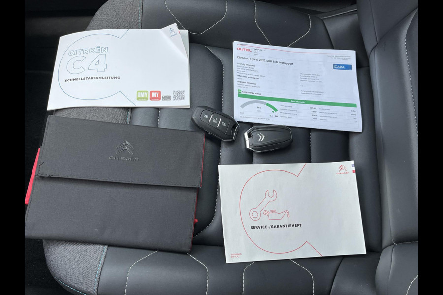 Citroën Ë-C4 Shine 50 kWh SOH 98% 3-FASE LADER | VAN: €19.900 VOOR: €17.877- UW EINDEJAARSVOORDEEL: €2.023| stuur + stoel verwarming | trekhaak | head-up display | Camera | keyles start & go | dodehoek | Rijklaar geleverd met 12 maanden BOVAG-garantie
