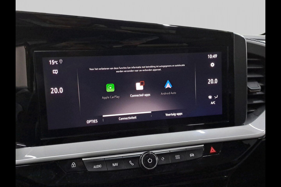 Opel Mokka Electric Level 3 50 kWh / Camera / CarPlay / Keyless / LED Koplampen / 17'' / Navigatie / Stuur+Stoelverwarming / DAB / Dodehoek / Cruise Control / Warmtepomp