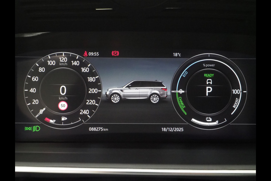 Land Rover Range Rover Sport P400e SVO Palette Grey | Black Pack | Panoramadak | Luchtvering | Meridian | Camera | Carplay