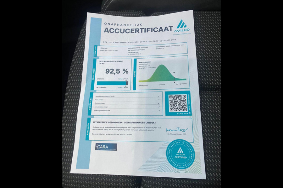 Audi Q4 e-tron 40 S 300 pk edition 77 kWh, SOH 92,5 %, 1 e eigenaar, 2 X S line, 21 ", Electrische trekhaak, NL auto met nap