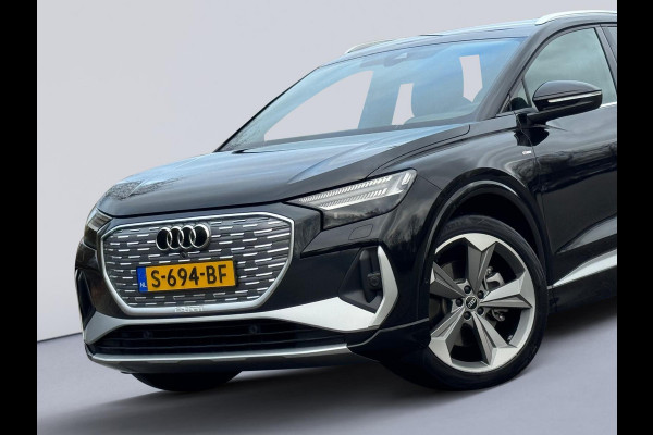 Audi Q4 e-tron 40 S 300 pk edition 77 kWh, SOH 92,5 %, 1 e eigenaar, 2 X S line, 21 ", Electrische trekhaak, NL auto met nap