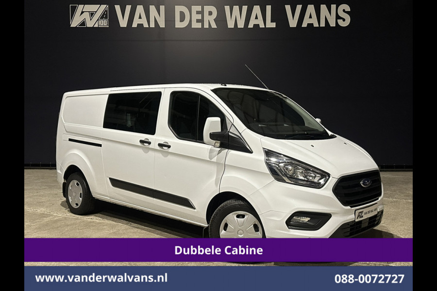 Ford Transit Custom 2.0 TDCI 131pk Automaat L2H1 Dubbele Cabine Euro6 Airco | 6-Zits | Camera | Navigatie | Apple Carplay | LED Cruisecontrol, Android Auto, Trekhaak, Stoelverwarming, Verwarmde voorruit, Parkeersensoren