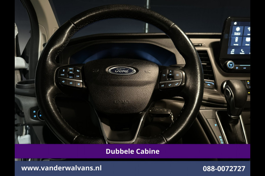 Ford Transit Custom 2.0 TDCI 131pk Automaat L2H1 Dubbele Cabine Euro6 Airco | 6-Zits | Camera | Navigatie | Apple Carplay | LED Cruisecontrol, Android Auto, Trekhaak, Stoelverwarming, Verwarmde voorruit, Parkeersensoren